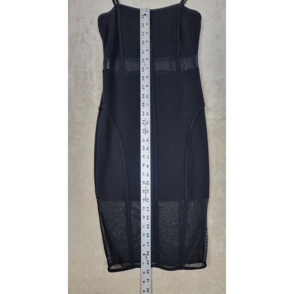 K Too Women's Sleeveless Dress Black Mesh Panels Size Small Zipper Back - Picture 4 of 11